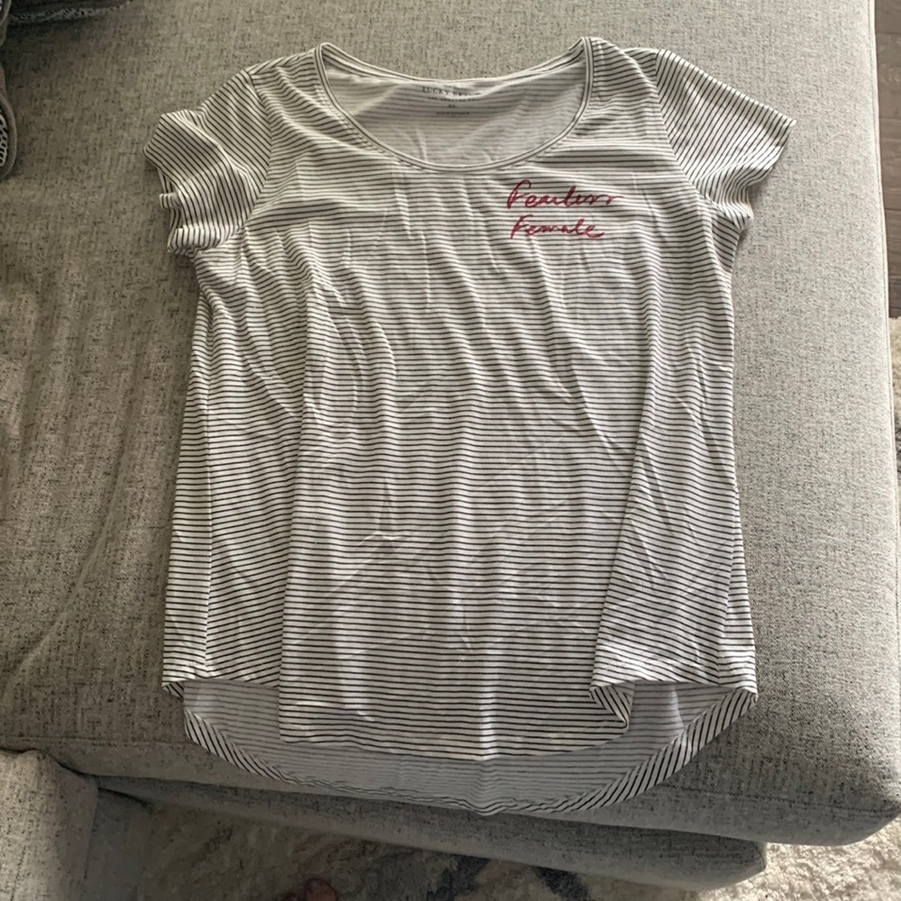 Striped lucky brand T-shirt